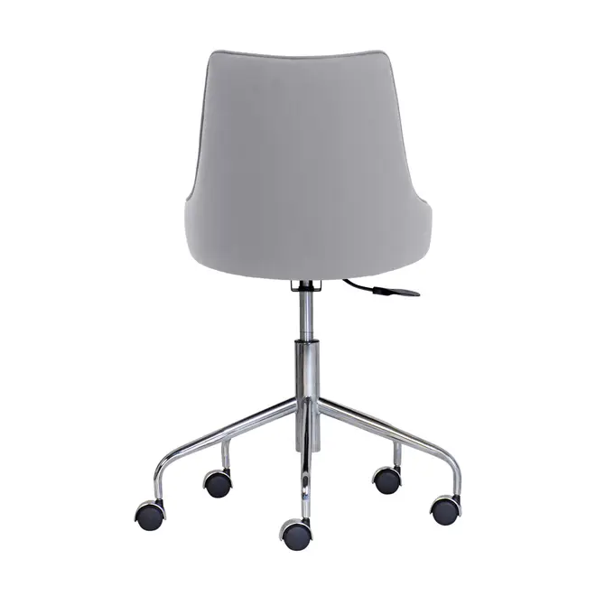 CADEIRA HOME OFFICE DANDY - CROMADO/CINZA - Foto 4