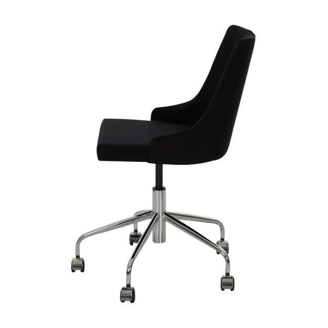 CADEIRA HOME OFFICE DANDY - CROMADO/PRETO - Foto 3