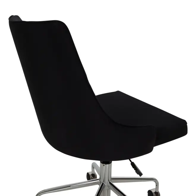 CADEIRA HOME OFFICE DANDY - CROMADO/PRETO - Foto 5