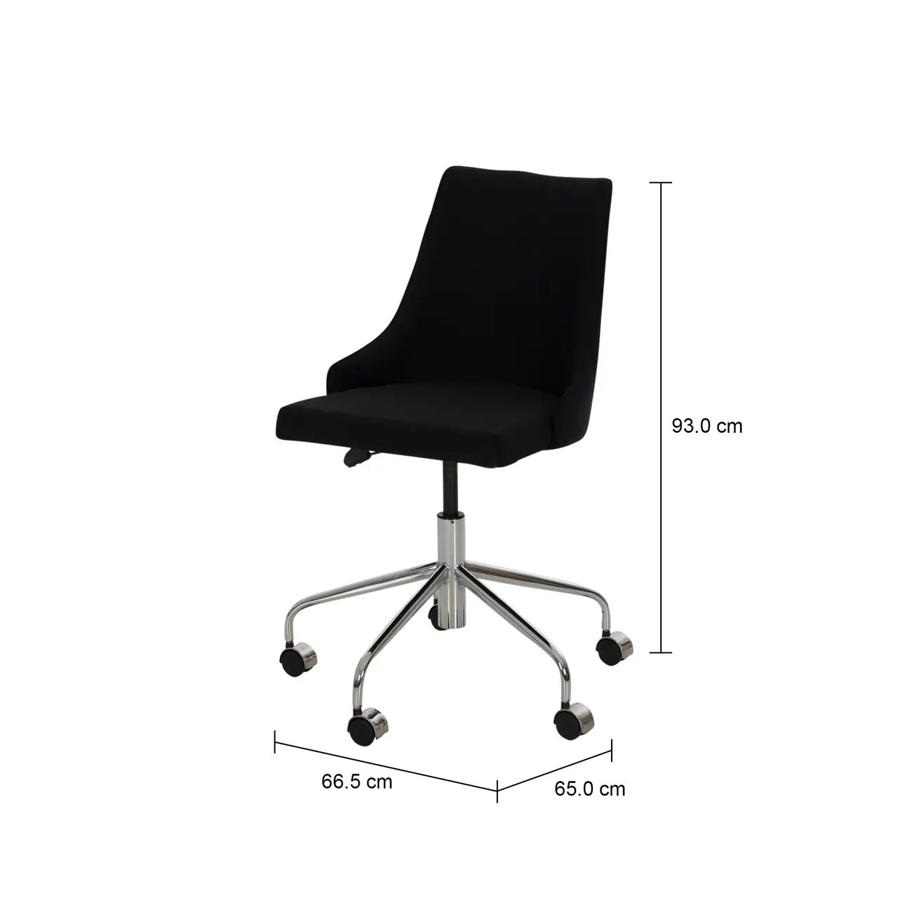 CADEIRA HOME OFFICE DANDY - CROMADO/PRETO - Foto 9