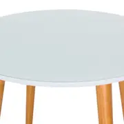 MESA REDONDA 90 CM JADE - NOZES/BRANCO - Foto 2