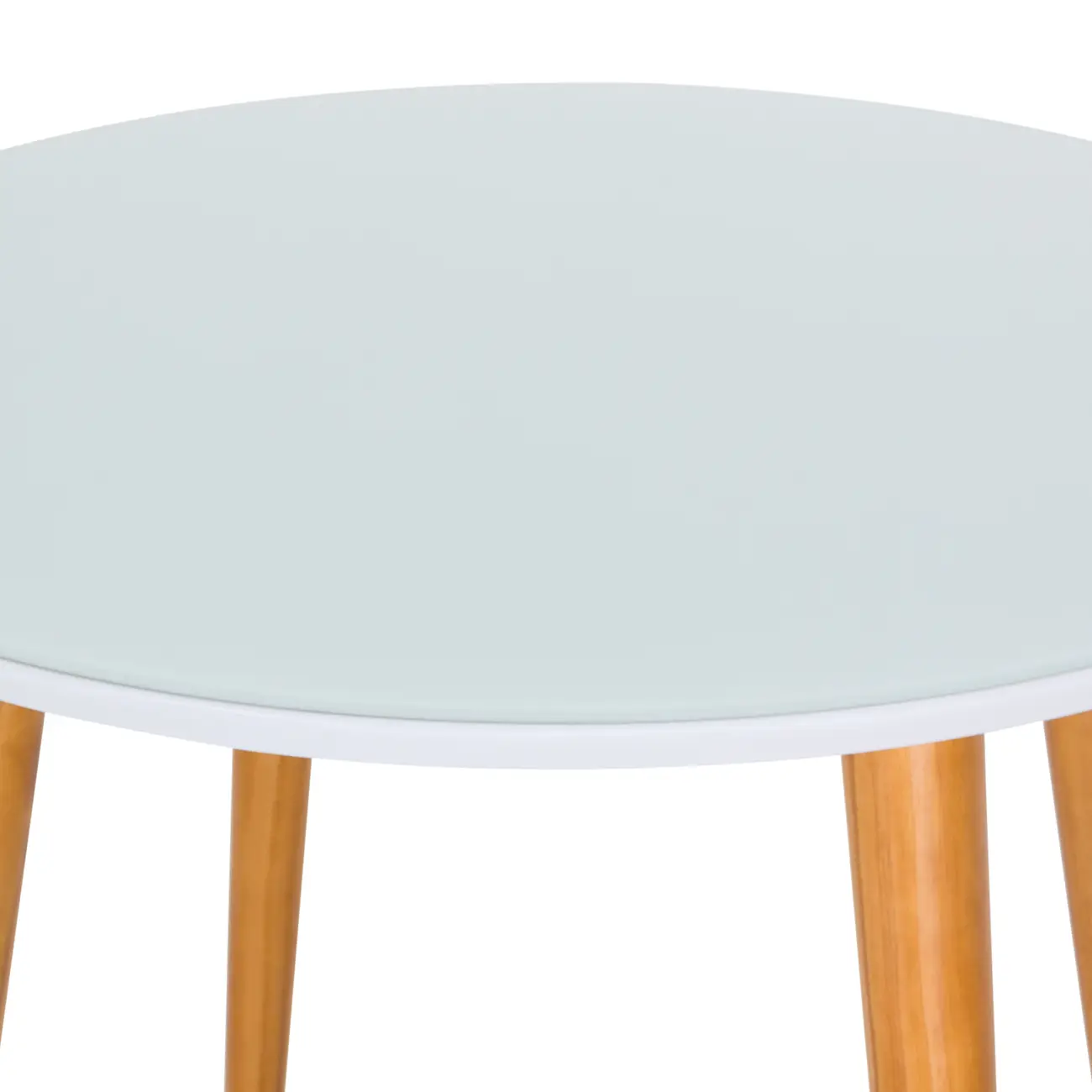 MESA REDONDA 90 CM JADE - NOZES/BRANCO - Foto 2