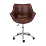 CADEIRA HOME OFFICE SHELBY - CROMADO/OLD MARROM - Foto 2