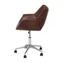 CADEIRA HOME OFFICE SHELBY - CROMADO/OLD MARROM - Foto 3