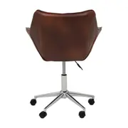 CADEIRA HOME OFFICE SHELBY - CROMADO/OLD MARROM - Foto 8