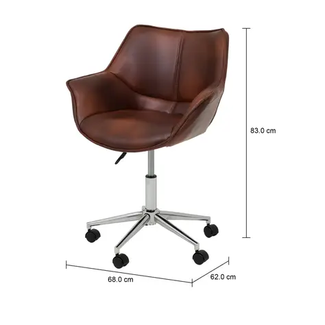 Imagem com medidas do produto CADEIRA HOME OFFICE SHELBY