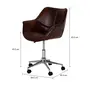 CADEIRA HOME OFFICE SHELBY - CROMADO/OLD MARROM - Foto 10
