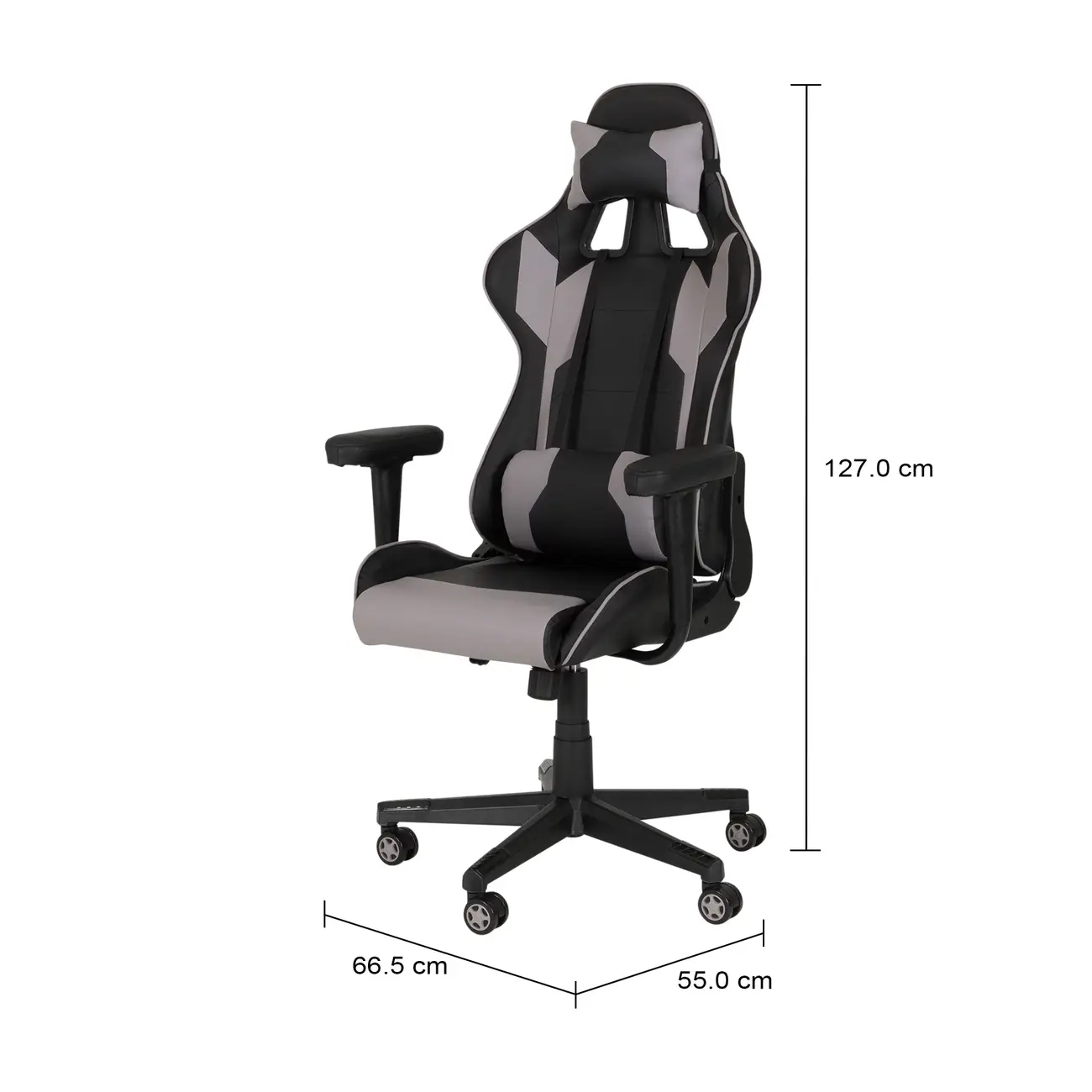 CADEIRA GAMER PROGAMER - PRETO/CINZA - Foto 17