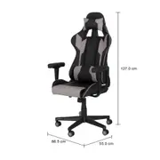 CADEIRA GAMER PROGAMER - PRETO/CINZA - Foto 17