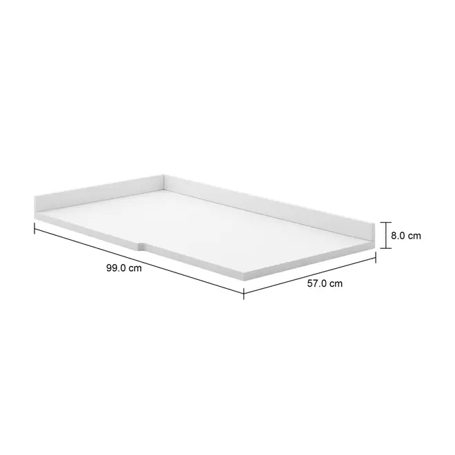 TAMPO DE ARMÁRIO DE COZINHA CANTO COM FRONTÃO 1 M ESQUERDO PRÁTICA - BRANCO - Foto 4