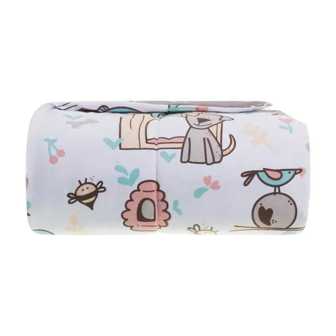 EDREDOM BERÇO 1,10 M X 1,40 M MINHA CASINHA - BRANCO/MULTICOR - Foto 2