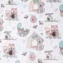 EDREDOM BERÇO 1,10 M X 1,40 M MINHA CASINHA - BRANCO/MULTICOR - Foto 4