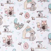 EDREDOM BERÇO 1,10 M X 1,40 M MINHA CASINHA - BRANCO/MULTICOR - Foto 4