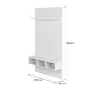 PAINEL PARA TV DE ATÉ 50 POLEGADAS 1,36 M CELL - BRANCO/BRANCO - Foto 3