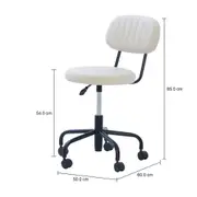CADEIRA HOME OFFICE DINER - PRETO/CREAM - Foto 5