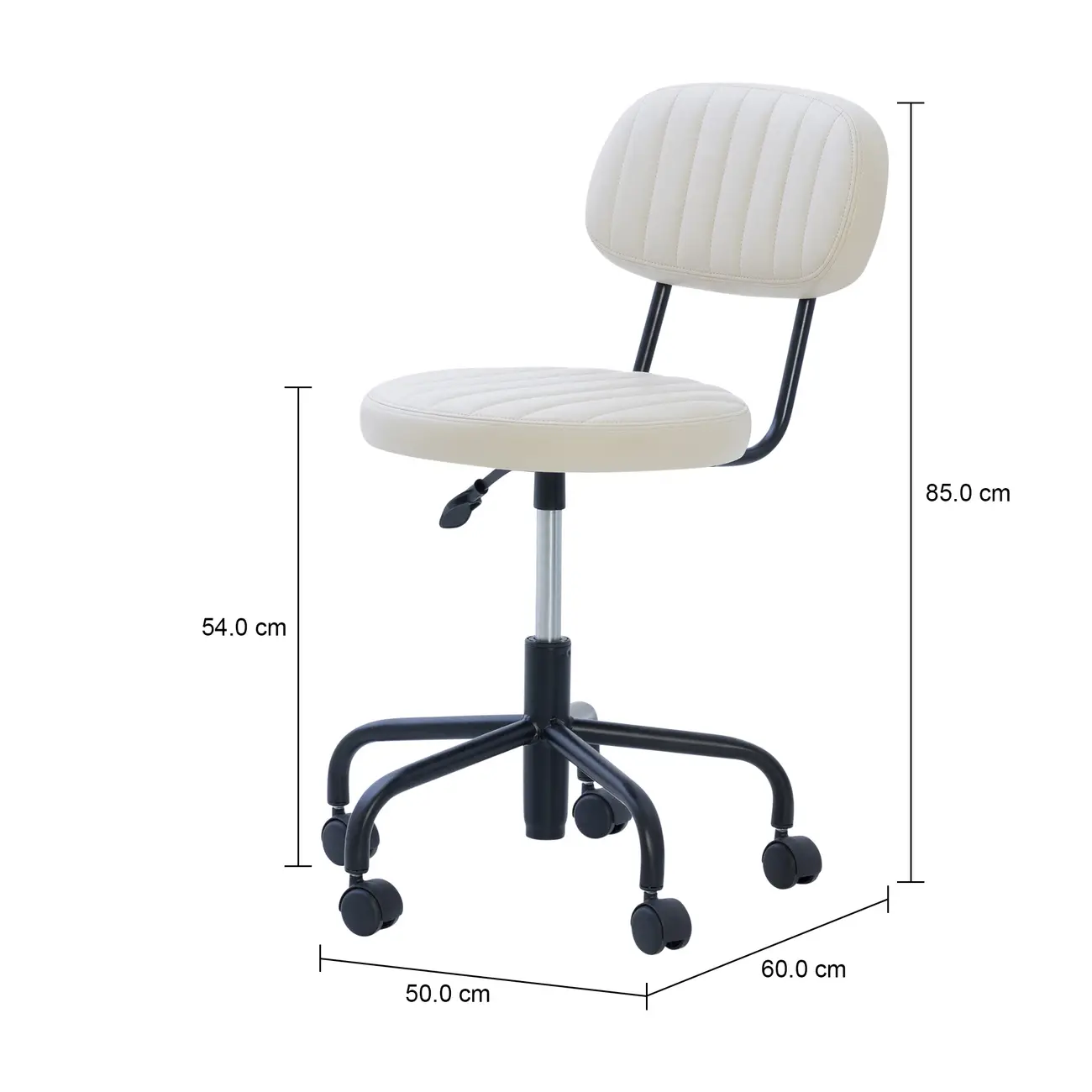 CADEIRA HOME OFFICE DINER - PRETO/CREAM - Foto 5