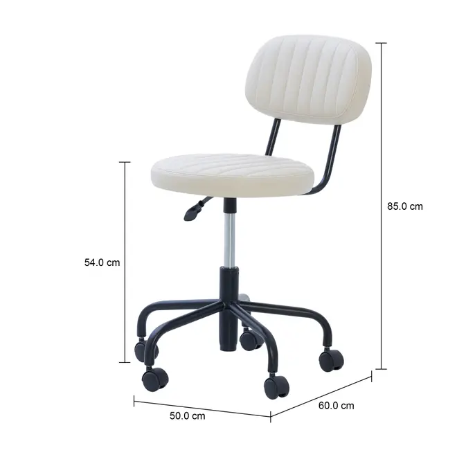 CADEIRA HOME OFFICE DINER - PRETO/CREAM - Foto 5
