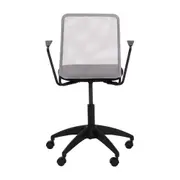 TELO CADEIRA HOME OFFICE - PRETO/CINZA - Foto 4