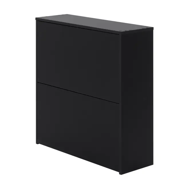 SAPATEIRA 2 PORTAS BASCULANTES BOOZ - PRETO - Foto 2