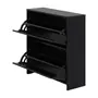 SAPATEIRA 2 PORTAS BASCULANTES BOOZ - PRETO - Foto 4