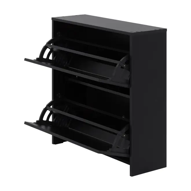 SAPATEIRA 2 PORTAS BASCULANTES BOOZ - PRETO - Foto 4