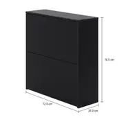 SAPATEIRA 2 PORTAS BASCULANTES BOOZ - PRETO - Foto 7
