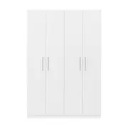 GUARDA-ROUPA 4 PORTAS 2 GAVETAS LIVE - BRANCO - Foto 1