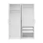 GUARDA-ROUPA 4 PORTAS 2 GAVETAS LIVE - BRANCO - Foto 2