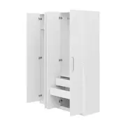 GUARDA-ROUPA 4 PORTAS 2 GAVETAS LIVE - BRANCO - Foto 4