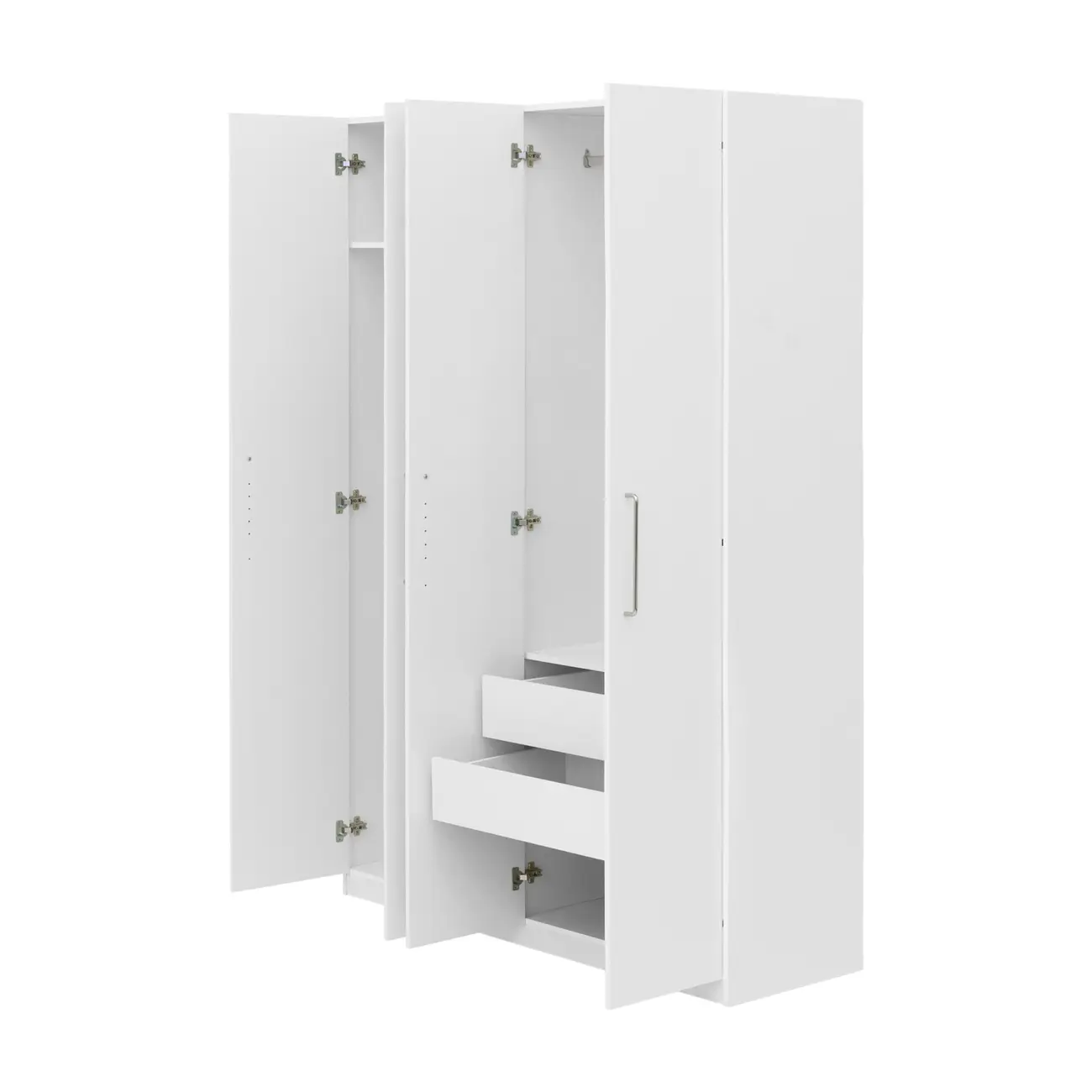 GUARDA-ROUPA 4 PORTAS 2 GAVETAS LIVE - BRANCO - Foto 4