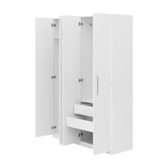 GUARDA-ROUPA 4 PORTAS 2 GAVETAS LIVE - BRANCO - Foto 4