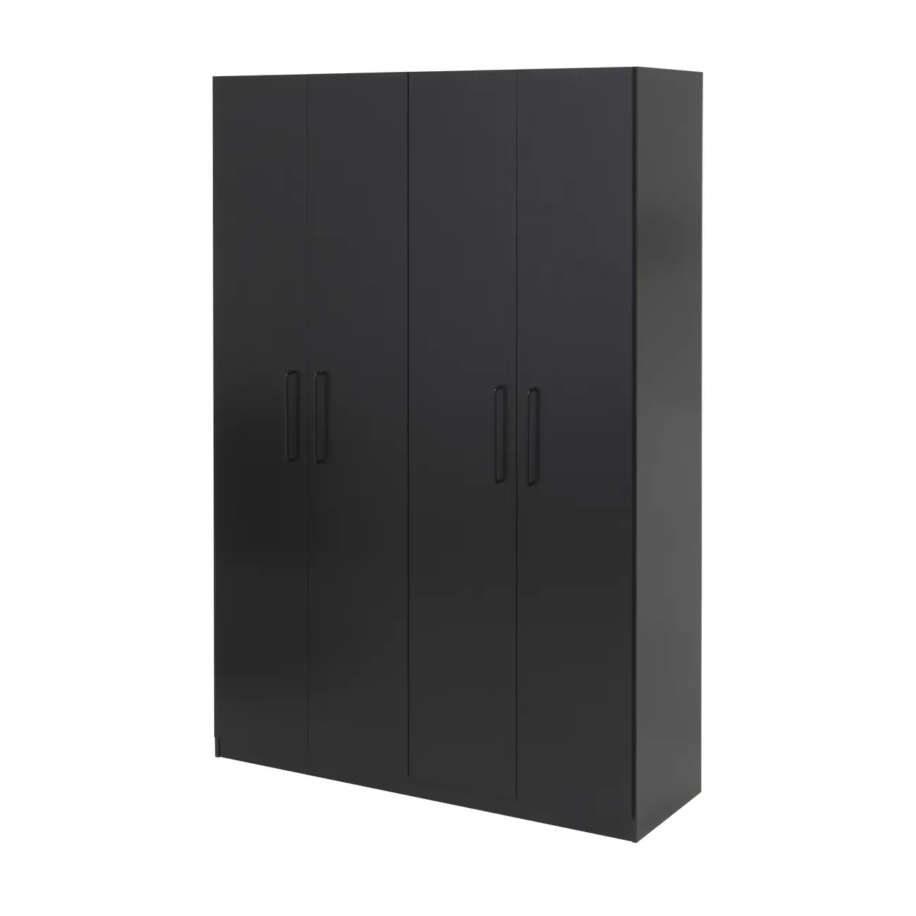 GUARDA-ROUPA 4 PORTAS 2 GAVETAS LIVE - PRETO - Foto 3