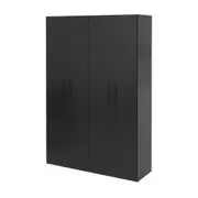 GUARDA-ROUPA 4 PORTAS 2 GAVETAS LIVE - PRETO - Foto 3
