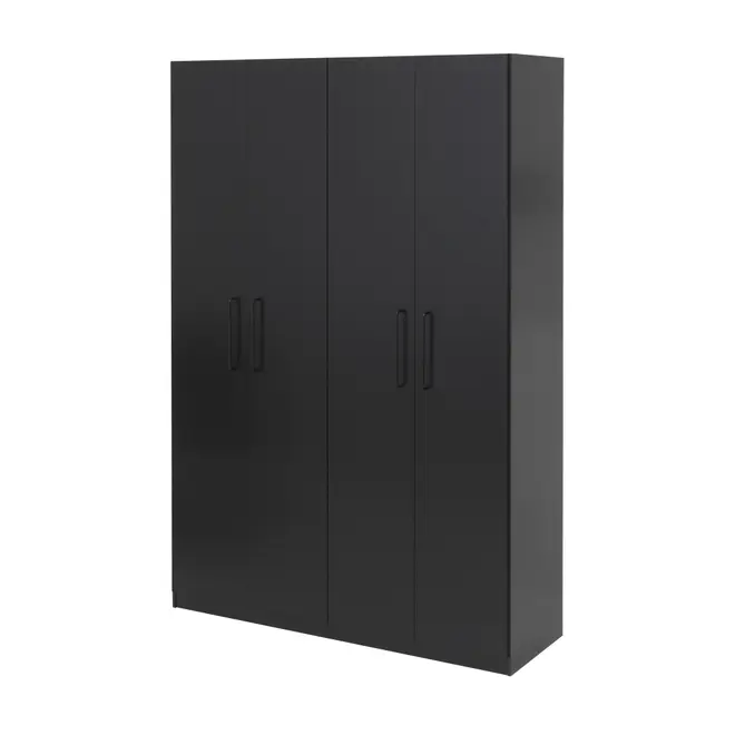 GUARDA-ROUPA 4 PORTAS 2 GAVETAS LIVE - PRETO - Foto 3