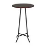 MESA ALTA REDONDA 60 CM JAHARI - PRETO/NOZES RÚSTICO - Foto 1