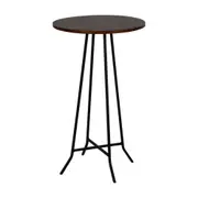 MESA ALTA REDONDA 60 CM JAHARI - PRETO/NOZES RÚSTICO - Foto 2