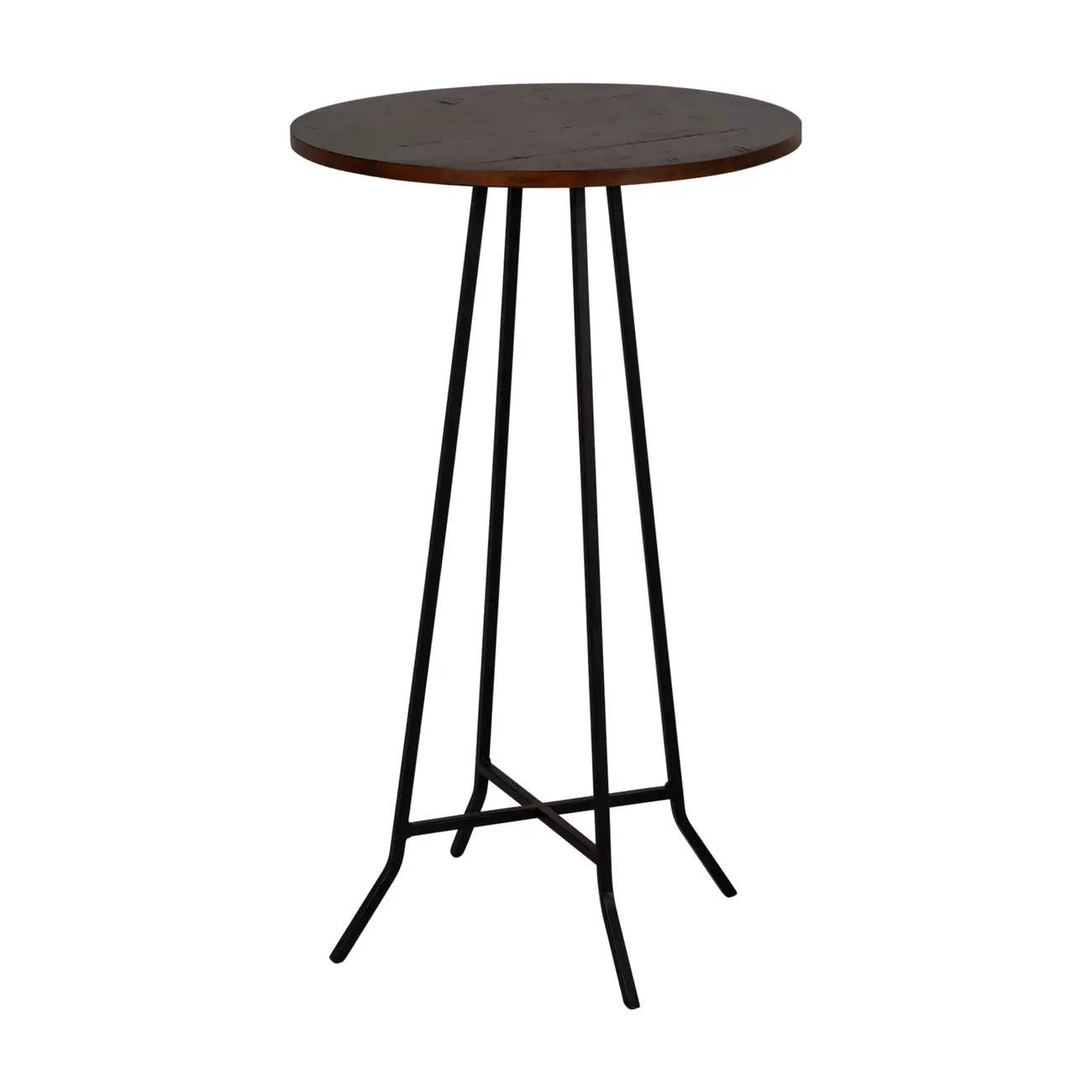 MESA ALTA REDONDA 60 CM JAHARI - PRETO/NOZES RÚSTICO - Foto 2