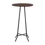 MESA ALTA REDONDA 60 CM JAHARI - PRETO/NOZES RÚSTICO - Foto 4