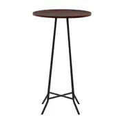 MESA ALTA REDONDA 60 CM JAHARI - PRETO/NOZES RÚSTICO - Foto 4