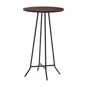 MESA ALTA REDONDA 60 CM JAHARI - PRETO/NOZES RÚSTICO - Foto 5