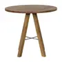 MESA DE JANTAR REDONDA 80 CM TABERNA - ENCERADO CASTANHO/PRETO - Foto 1