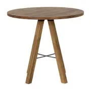 MESA DE JANTAR REDONDA 80 CM TABERNA - ENCERADO CASTANHO/PRETO - Foto 1
