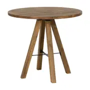 MESA DE JANTAR REDONDA 80 CM TABERNA - ENCERADO CASTANHO/PRETO - Foto 2