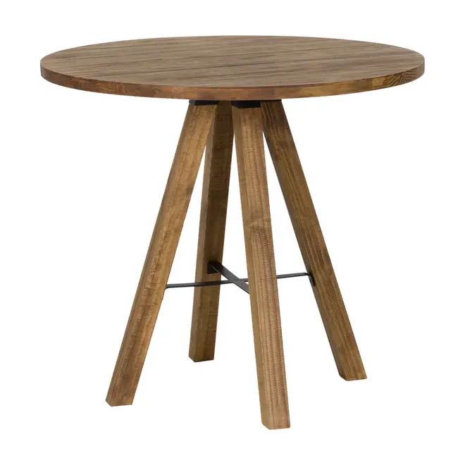 MESA DE JANTAR REDONDA 80 CM TABERNA - ENCERADO CASTANHO/PRETO - Foto 2