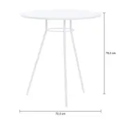 MESA DE COZINHA REDONDA 70 CM LEGS - BRANCO/BRANCO - Foto 4