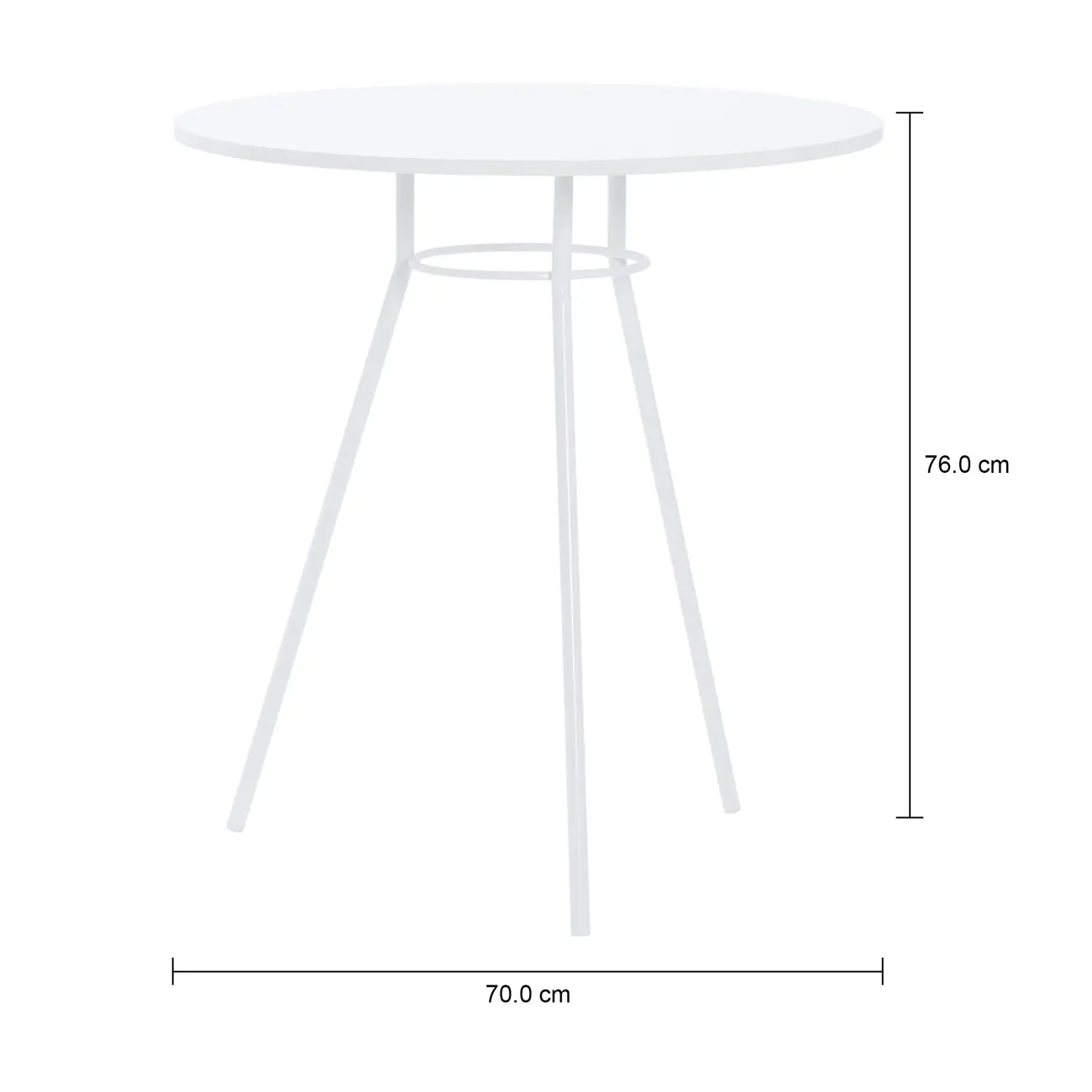 MESA DE COZINHA REDONDA 70 CM LEGS - BRANCO/BRANCO - Foto 4