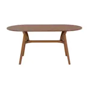 MESA DE JANTAR OVAL 1,65 M X 90 CM TREVO - NOZES - Foto 1