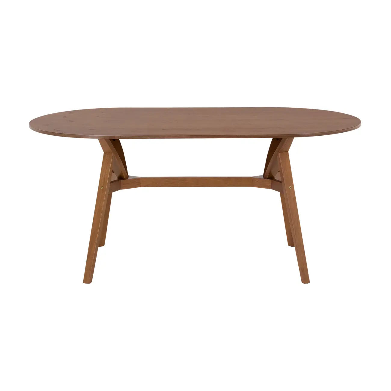 MESA DE JANTAR OVAL 1,65 M X 90 CM TREVO - NOZES - Foto 1