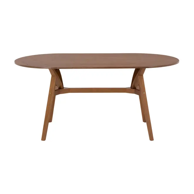 MESA DE JANTAR OVAL 1,65 M X 90 CM TREVO - NOZES - Foto 1