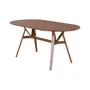 MESA DE JANTAR OVAL 1,65 M X 90 CM TREVO - NOZES - Foto 2